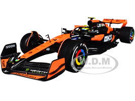 McLaren MCL38 #4 Lando Norris OKX Winner Formula One F1 Miami GP 2024 with Display Case 1/24 Diecast Model Car Bburago 28033LN