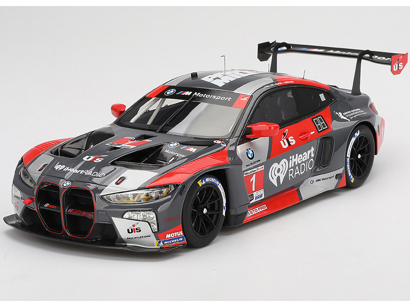 BMW M4 GT3 #1 Bryan Sellers Madison Snow Neil Verhagen Paul Miller Racing 12 Hours of Sebring 2024 1/18 Model Car Top Speed TS0572