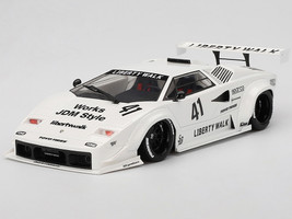 Lamborghini Countach LB WORKS #41 White 2024 Tokyo Auto Salon 1/18 Model Car Top Speed TS0600