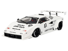 Lamborghini Countach LB WORKS #41 White 2024 Tokyo Auto Salon 1/18 Model Car Top Speed TS0600