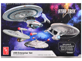 Skill 2 Model Kit U S S Enterprise Four Ship Set Star Trek 1/2500 Scale Model AMT AMT1485