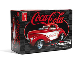Skill 2 Model Kit 1940 Willys Coupe Coca Cola Race Team 1/25 Scale Model AMT AMT1492