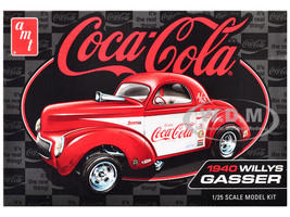 Skill 2 Model Kit 1940 Willys Coupe Coca Cola Race Team 1/25 Scale Model AMT AMT1492