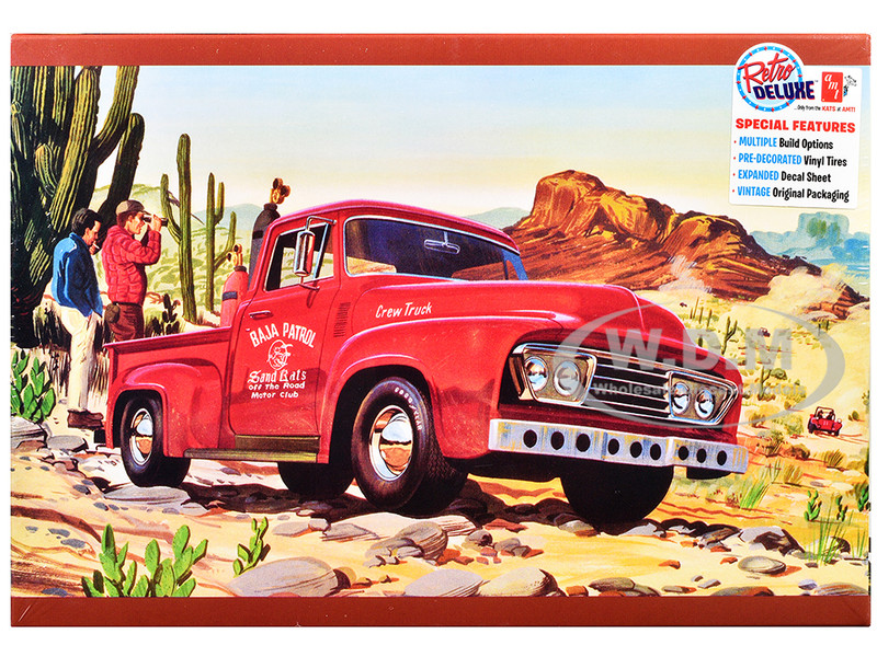 Skill 2 Model Kit 1953 Ford Pickup Truck Baja Patrol 1/25 Scale Model AMT AMT1505