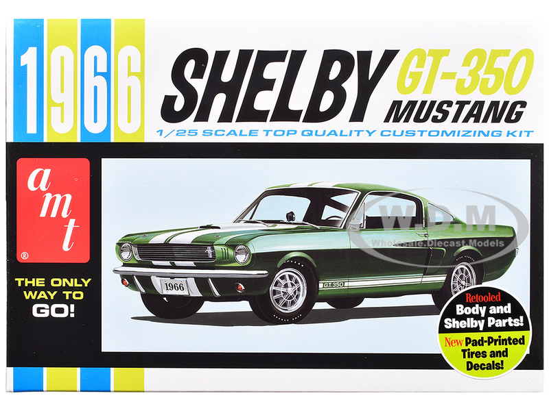 Skill 2 Model Kit 1966 Shelby Mustang GT-350 1/25 Scale Model AMT AMT1491