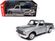 1968 Chevrolet C10 Stepside Pickup Truck Silver Metallic 1/18 Diecast Model Car Auto World AW324