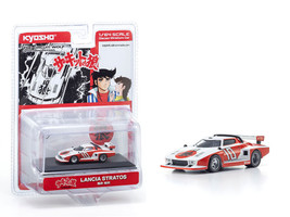 Lancia Stratos #10 White and Red The Circuit Wolf Manga 1/64 Diecast Model Car Kyosho 07009B3