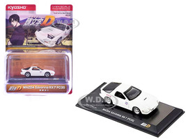 Mazda Savanna RX 7 FC3S RHD Right Hand Drive White Initial D Manga 1/64 Diecast Model Car Kyosho 07057A3B