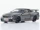 Nissan Skyline GT R Nismo BNR34 RHD Right Hand Drive Gray Metallic 1/64 Diecast Model Car Kyosho 07130LGR