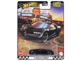 2016 Bugatti Chiron Black Boulevard Series Diecast Model Car Hot Wheels JBL30