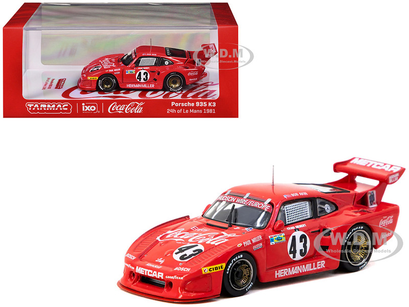 Porsche 935 K3 #43 Bob Akin Paul Miller Craig Siebert Bob Akin Motor Racing 24 Hours of Le Mans 1981 Hobby64 Series 1/64 Diecast Model Car Tarmac Works T64-079-81LM43