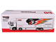 Mitsubishi Fuso Truck with Transporter Team MUGEN HRC White with Graphics Truck64 Series 1/64 Diecast Model Car Tarmac Works T64T-TL001-MU