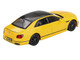 Bentley Flying Spur Monaco Yellow with Black Top Limited Edition 1/64 Diecast Model Car Mini GT MGT00955