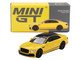 Bentley Flying Spur Monaco Yellow with Black Top Limited Edition 1/64 Diecast Model Car Mini GT MGT00955