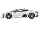 Jaguar C X75 Silver Metallic with Blue Stripes Limited Edition 1/64 Diecast Model Car Mini GT MGT00960