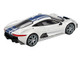 Jaguar C X75 Silver Metallic with Blue Stripes Limited Edition 1/64 Diecast Model Car Mini GT MGT00960