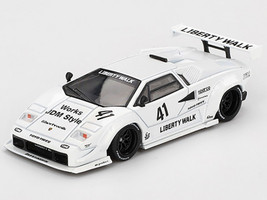 Lamborghini Countach LB WORKS #41 White 2024 Tokyo Auto Salon Limited Edition 1/64 Diecast Model Car Mini GT MGT00966