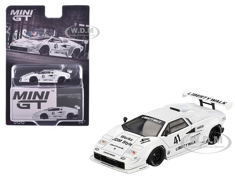 Lamborghini Countach LB WORKS #41 White 2024 Tokyo Auto Salon Limited Edition 1/64 Diecast Model Car Mini GT MGT00966