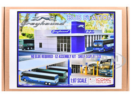 Greyhound Bus Station Diorama EZ Assembly Kit 1/87 (HO) Model Iconic Replicas 87-0599