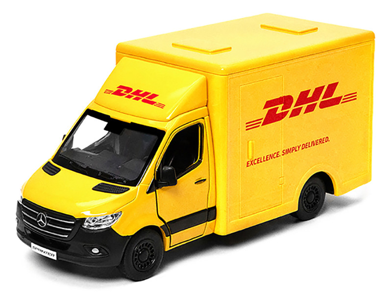 Mercedes Benz Sprinter Van DHL Yellow 1/48 Diecast Model Car Kinsmart KT5475D