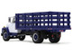 1970s International Loadstar Stake Truck White and Navy Blue 1/64 Diecast Model DCP/First Gear 60-2041
