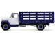 1970s International Loadstar Stake Truck White and Navy Blue 1/64 Diecast Model DCP/First Gear 60-2041