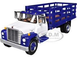 1970s International Loadstar Stake Truck White and Navy Blue 1/64 Diecast Model DCP/First Gear 60-2041