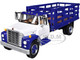 1970s International Loadstar Stake Truck White and Navy Blue 1/64 Diecast Model DCP/First Gear 60-2041