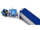 Kenworth W900A with 60 Flat Top Sleeper and 40 Vintage Refrigerated Trailer Crippled Cowboy Blue 1/64 Diecast Model DCP/First Gear 69-2045