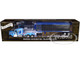 Kenworth W900A with 60 Flat Top Sleeper and 40 Vintage Refrigerated Trailer Crippled Cowboy Blue 1/64 Diecast Model DCP/First Gear 69-2045