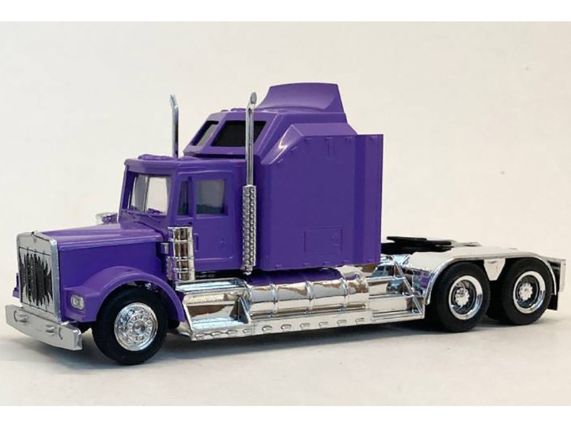 Kenworth W900 with Extra Large Sleeper Purple 1/87 (HO) Plastic Model Car Promotex 035235PUR