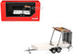 Road Maintenance Trailer White with Striped Top 1/87 (HO) Plastic Model Promotex 052368W