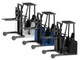 Forklifts with Trailer Bumper 3 Piece Set 1/87 (HO) Plastic Models Promotex 053860SET