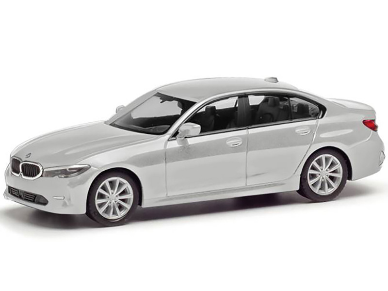 BMW 3 Series Silver Metallic 1/87 (HO) Plastic Model Car Promotex 430791S