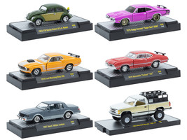 Auto Meets Set of 6 Cars IN DISPLAY CASES Release 90 Limited Edition 1/64 Diecast Model Cars M2 Machines 32600-90