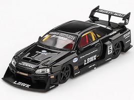 Nissan Skyline LB ER34 Super Silhouette RHD Right Hand Drive #5 Black Limited Edition 1/64 Diecast Model Car Mini GT MGT00844