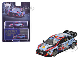 Hyundai i20 N Rally1 Hybrid #11 Thierry Neuville Martijn Wydaeghe Winner Rallye Monte Carlo 2024 Limited Edition 1/64 Diecast Model Car Mini GT MGT00871