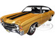 1971 Chevrolet Chevelle SS 454 Sport Gold Metallic with Black Top and Black Stripes Special Edition 1/18 Diecast Model Car Maisto 31890GLD