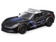 2015 Chevrolet Corvette Z06 Police Black with Blue Stripes and White Top Maisto Design Authority Series 1/24 Diecast Model Car Maisto 32516CHP