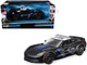 2015 Chevrolet Corvette Z06 Police Black with Blue Stripes and White Top Maisto Design Authority Series 1/24 Diecast Model Car Maisto 32516CHP