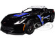 2015 Chevrolet Corvette Z06 Police Black with Blue Stripes and White Top Maisto Design Authority Series 1/24 Diecast Model Car Maisto 32516CHP