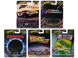 Pop Culture 2025 5 piece Set L Premium Series Diecast Model Cars Hot Wheels HXD63-956L