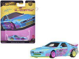 Mazda RX7 FC PANDEM Blue with Graphics Silhouettes Series Diecast Model Car Hot Wheels JBK60