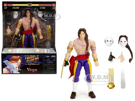Vega 6 Moveable Figure with Alternate Head and Limbs Ultra Street Fighter II The Final Challengers 2017 Video Game Model Jada 35172