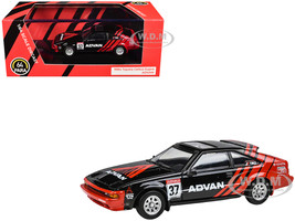 1984 Toyota Celica Supra #37 ADVAN Black and Red 1/64 Diecast Model Car Paragon Models PA-55445