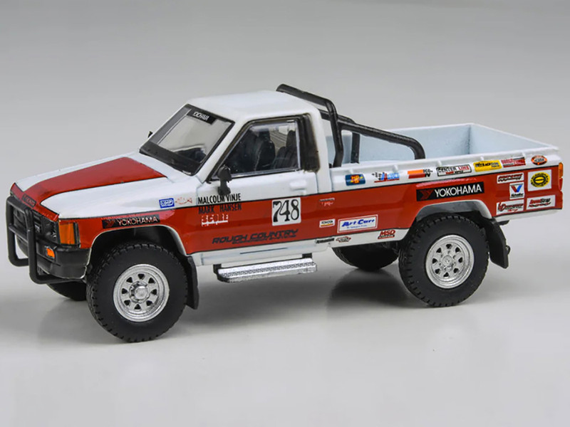 Toyota Hilux Pickup Truck #748 Malcolm Vinje Mark Hansen Mojave 250 1987 1/64 Diecast Model Car Paragon Models PA-55527