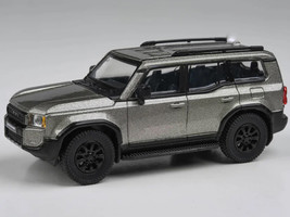 2024 Toyota Land Cruiser 250 Prado Meteor Shower Silver Metallic 1/64 Diecast Model Car Paragon Models PA-55746