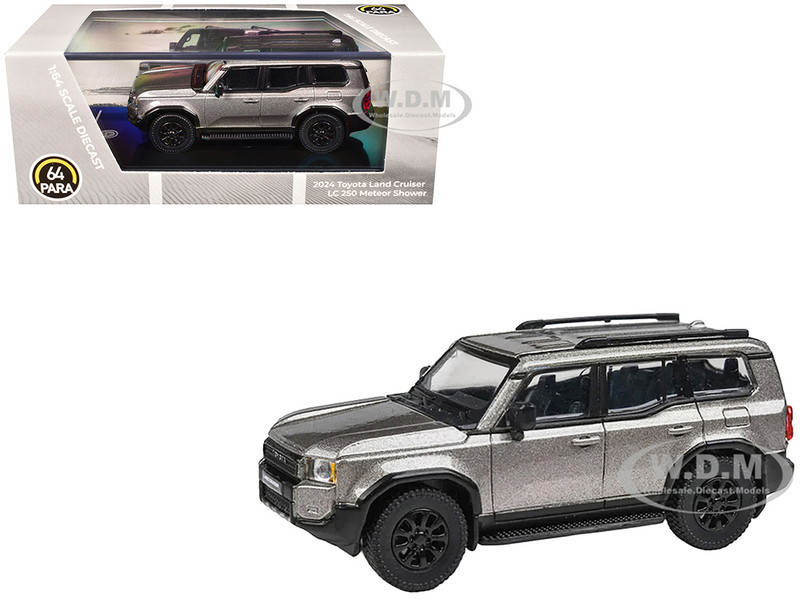 2024 Toyota Land Cruiser 250 Prado Meteor Shower Silver Metallic 1/64 Diecast Model Car Paragon Models PA-55746