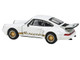 Porsche 911 Carrera RSR 3 0 Grand Prix White with Gold Stripes and Wheels 1/64 Diecast Model Car Paragon Models PA-55795