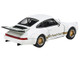 Porsche 911 Carrera RSR 3 0 Grand Prix White with Gold Stripes and Wheels 1/64 Diecast Model Car Paragon Models PA-55795